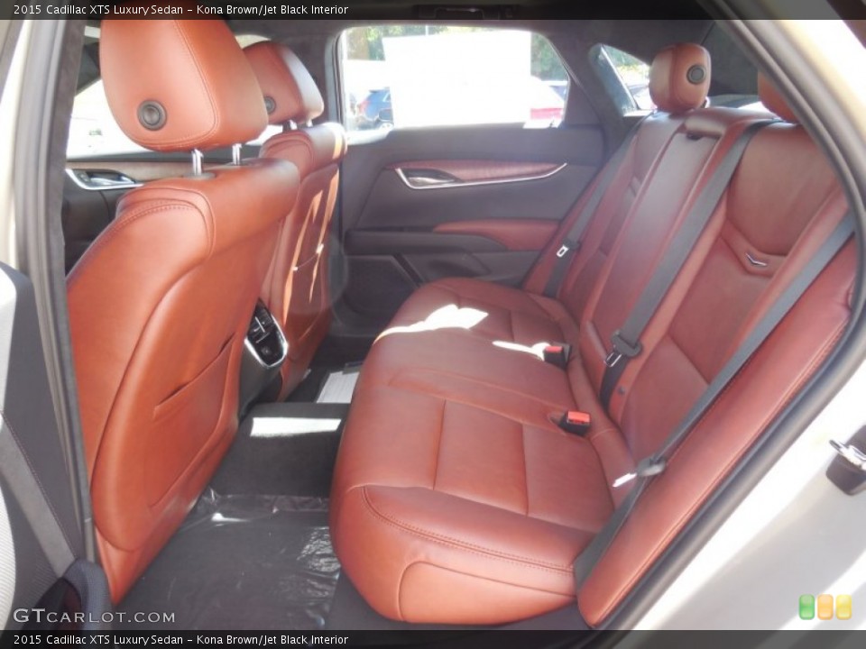 Kona Brown/Jet Black Interior Rear Seat for the 2015 Cadillac XTS Luxury Sedan #97534247
