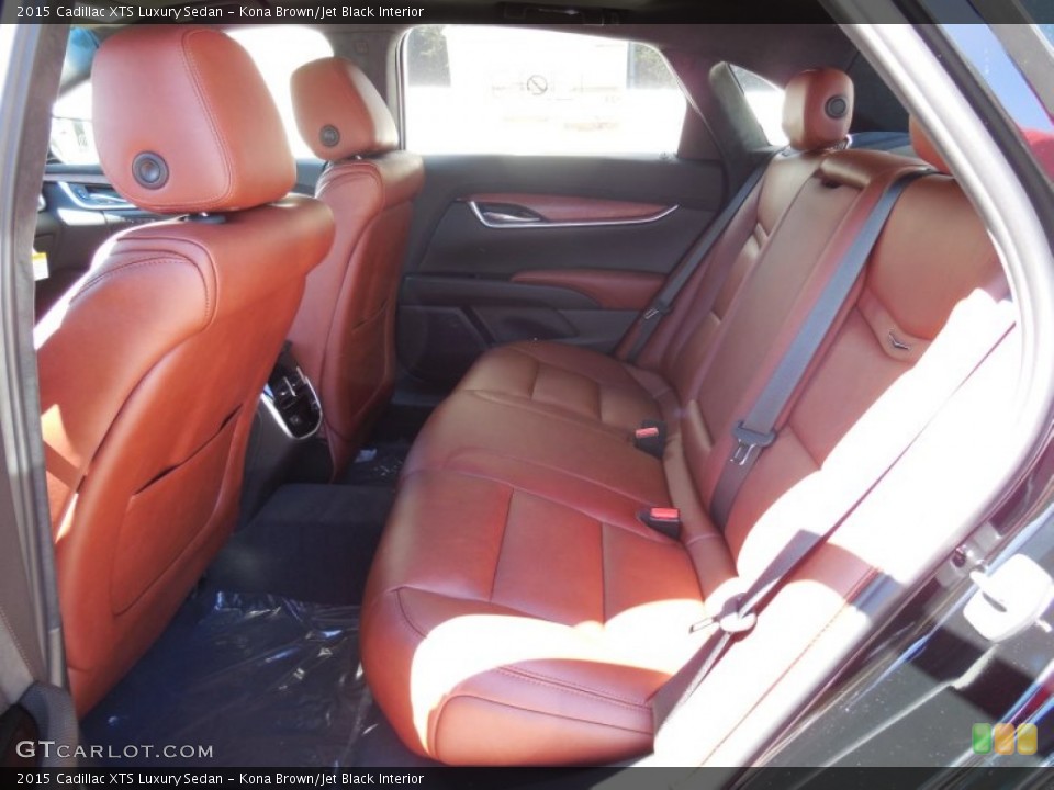 Kona Brown/Jet Black Interior Rear Seat for the 2015 Cadillac XTS Luxury Sedan #97534531