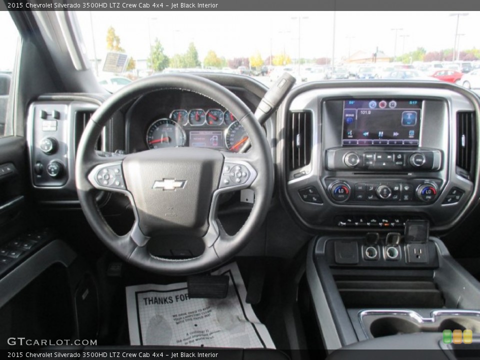 Jet Black Interior Dashboard for the 2015 Chevrolet Silverado 3500HD LTZ Crew Cab 4x4 #97535615