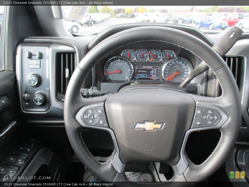 Jet Black Interior Steering Wheel for the 2015 Chevrolet Silverado 3500HD LTZ Crew Cab 4x4 #97535696