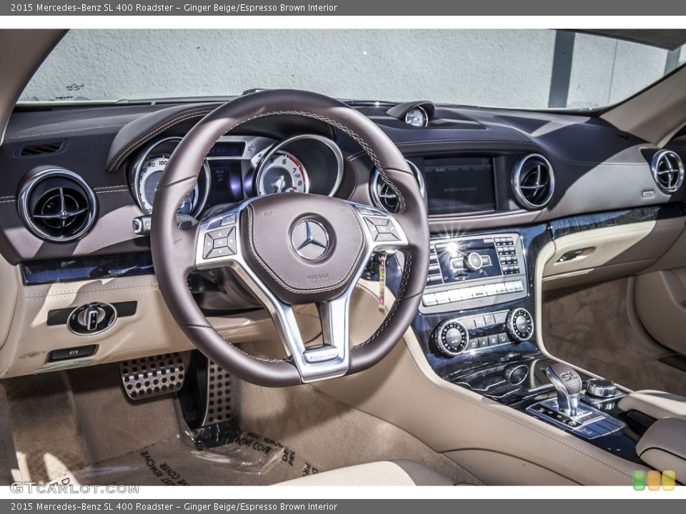 Ginger Beige/Espresso Brown Interior Dashboard for the 2015 Mercedes-Benz SL 400 Roadster #97539857