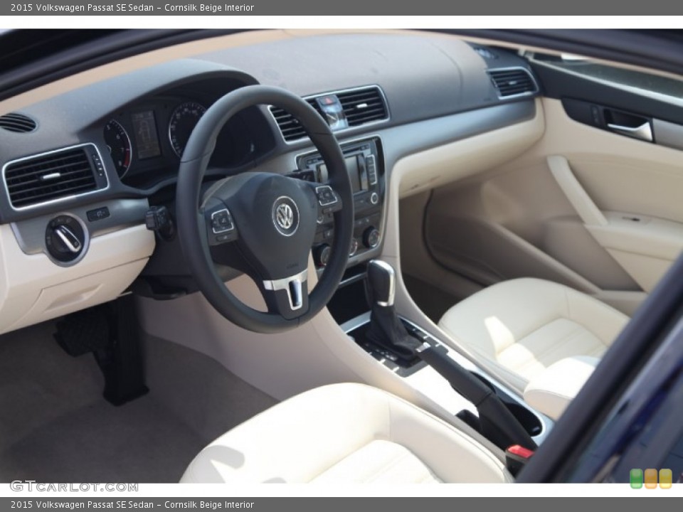 Cornsilk Beige Interior Prime Interior for the 2015 Volkswagen Passat SE Sedan #97546530