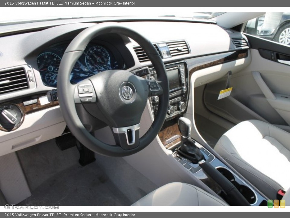 Moonrock Gray Interior Prime Interior for the 2015 Volkswagen Passat TDI SEL Premium Sedan #97552502