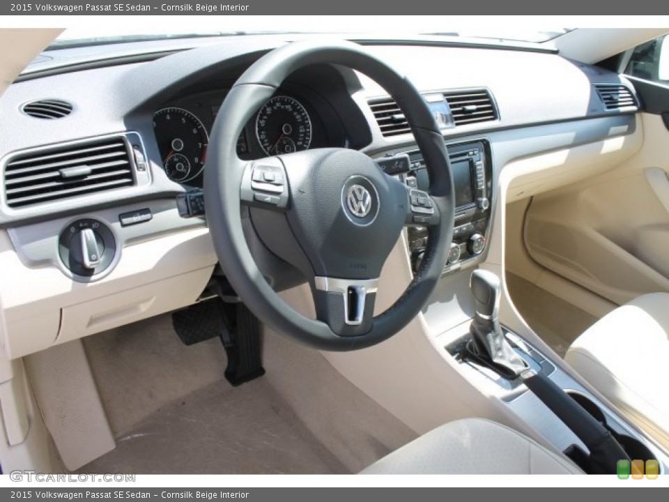 Cornsilk Beige Interior Prime Interior for the 2015 Volkswagen Passat SE Sedan #97554647