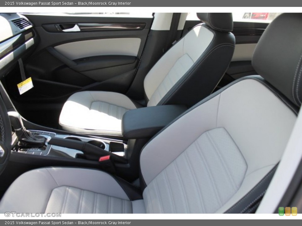 Black/Moonrock Gray Interior Front Seat for the 2015 Volkswagen Passat Sport Sedan #97555106