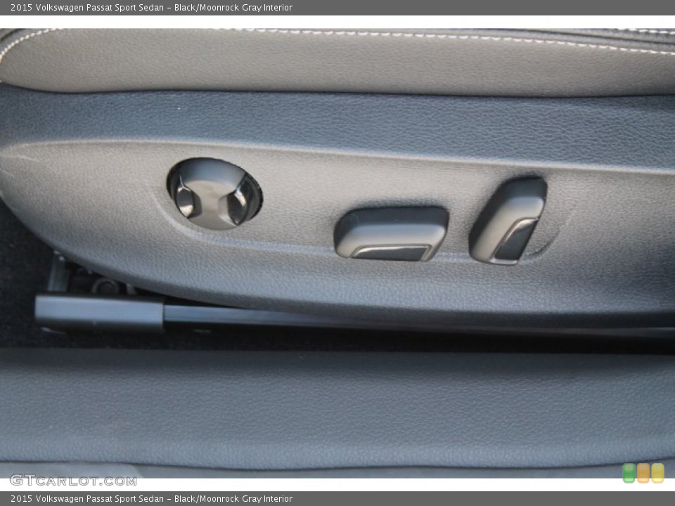 Black/Moonrock Gray Interior Controls for the 2015 Volkswagen Passat Sport Sedan #97555129