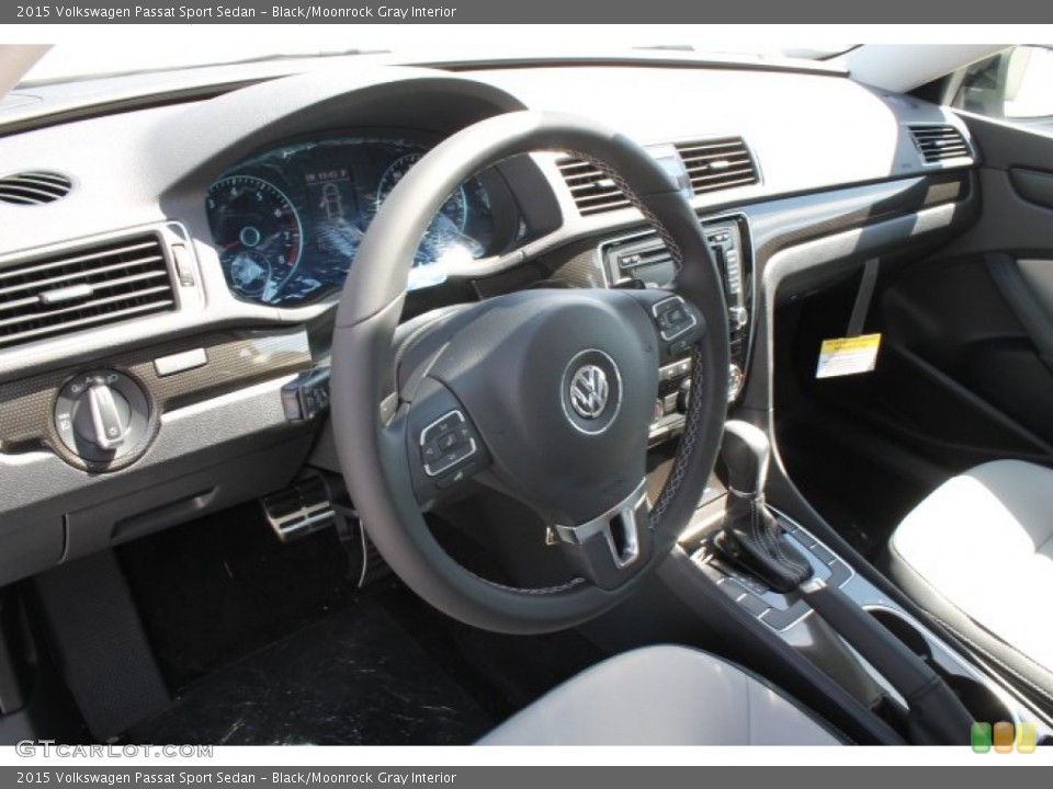 Black/Moonrock Gray Interior Dashboard for the 2015 Volkswagen Passat Sport Sedan #97555148