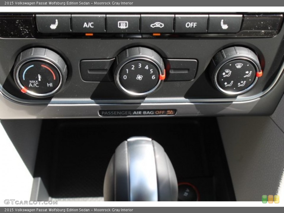 Moonrock Gray Interior Controls for the 2015 Volkswagen Passat Wolfsburg Edition Sedan #97556192