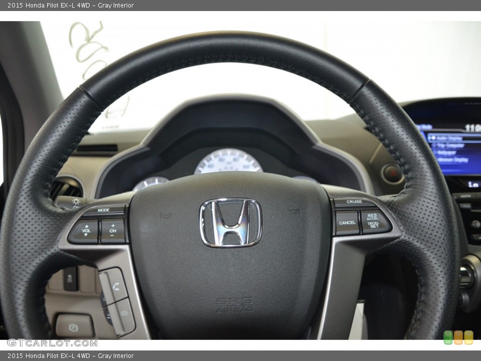 Gray Interior Steering Wheel for the 2015 Honda Pilot EX-L 4WD #97565638