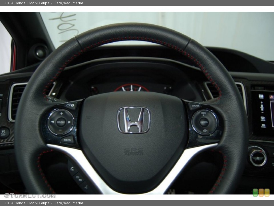 Black/Red Interior Steering Wheel for the 2014 Honda Civic Si Coupe #97581316