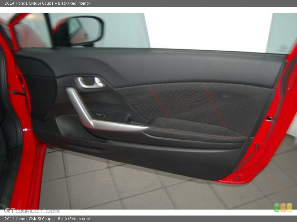 Black/Red Interior Door Panel for the 2014 Honda Civic Si Coupe #97581424