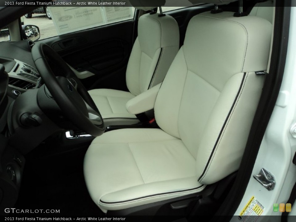 Arctic White Leather 2013 Ford Fiesta Interiors