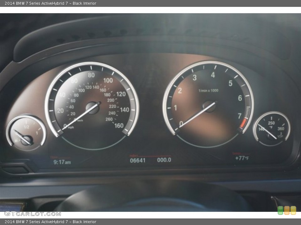 Black Interior Gauges for the 2014 BMW 7 Series ActiveHybrid 7 #97586152