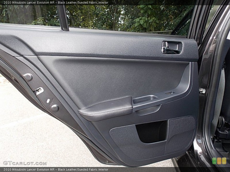 Black Leather/Sueded Fabric Interior Door Panel for the 2010 Mitsubishi Lancer Evolution MR #97590577