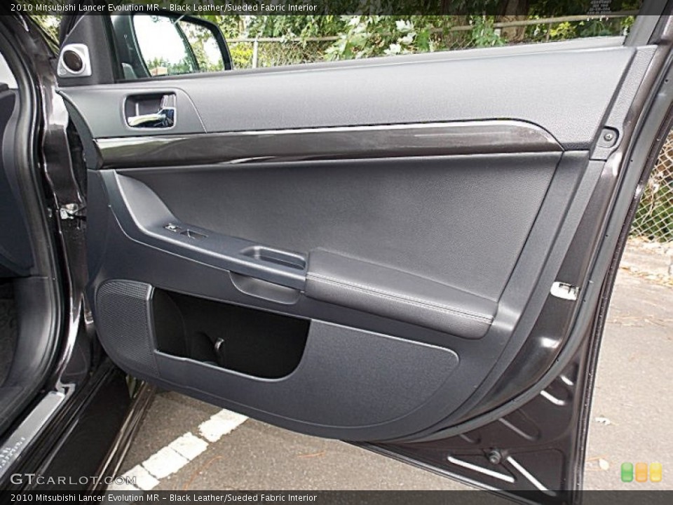 Black Leather/Sueded Fabric Interior Door Panel for the 2010 Mitsubishi Lancer Evolution MR #97590664