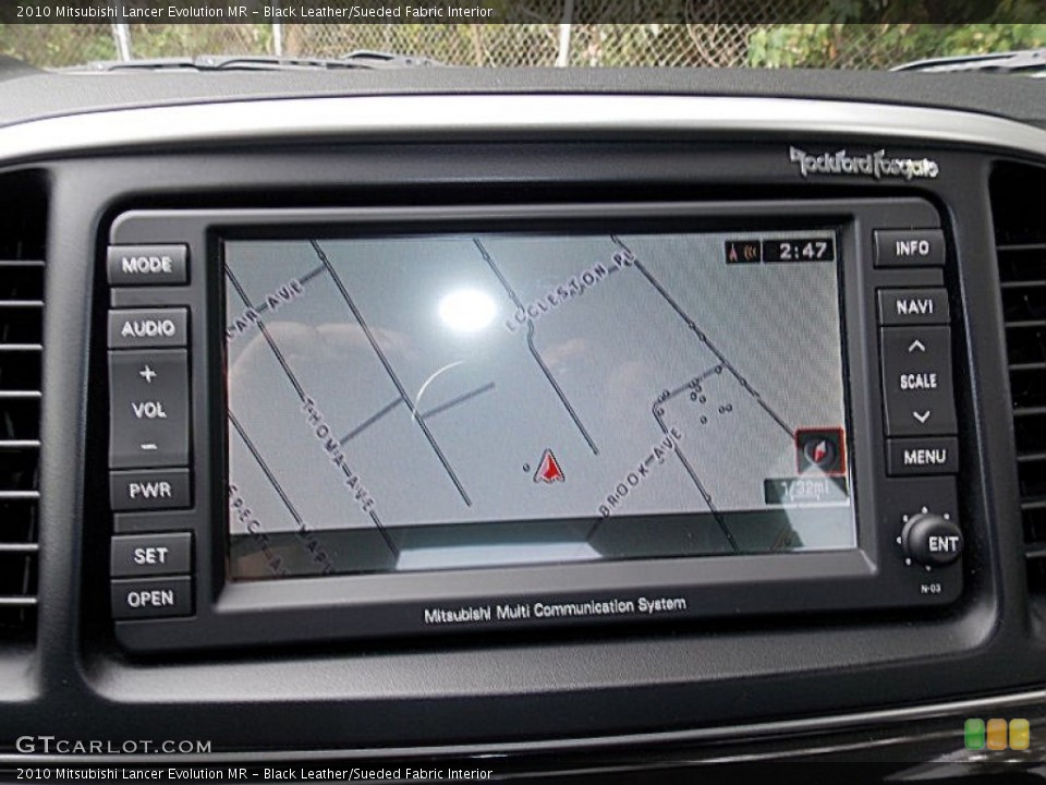 Black Leather/Sueded Fabric Interior Navigation for the 2010 Mitsubishi Lancer Evolution MR #97591009