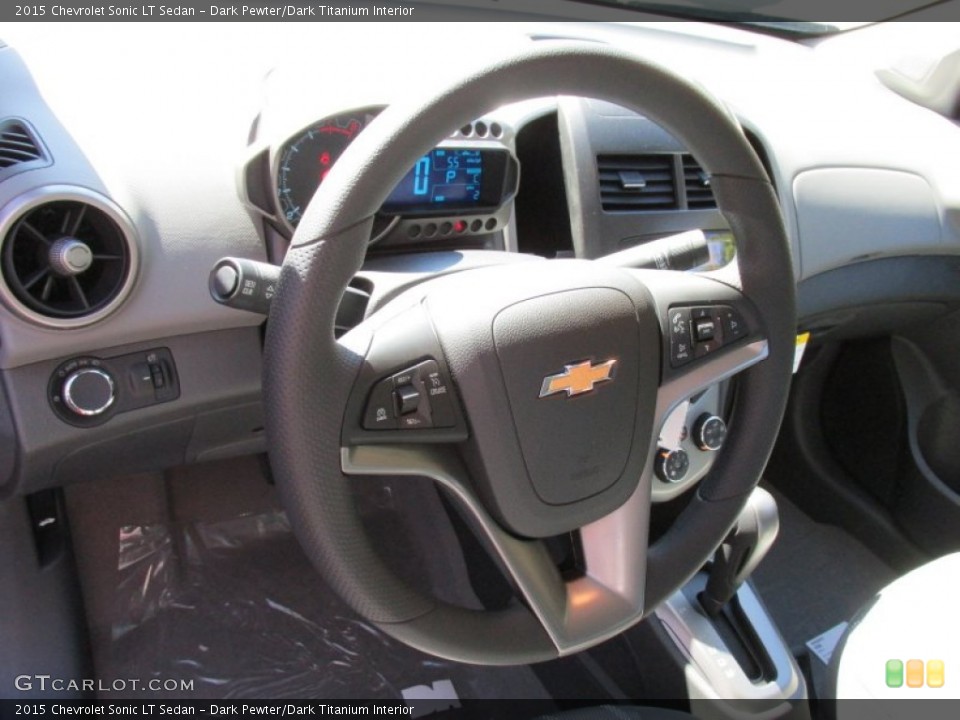 Dark Pewter/Dark Titanium Interior Steering Wheel for the 2015 Chevrolet Sonic LT Sedan #97601875