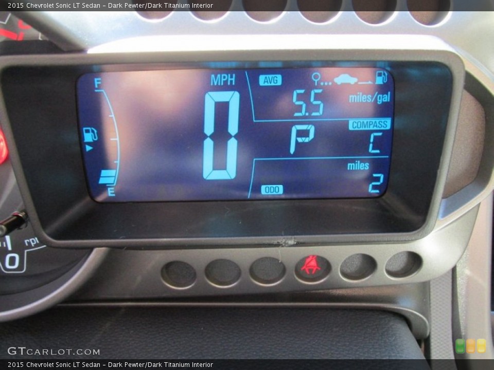 Dark Pewter/Dark Titanium Interior Gauges for the 2015 Chevrolet Sonic LT Sedan #97601935