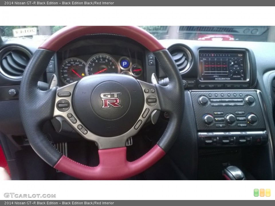 Black Edition Black/Red Interior Steering Wheel for the 2014 Nissan GT-R Black Edition #97605955