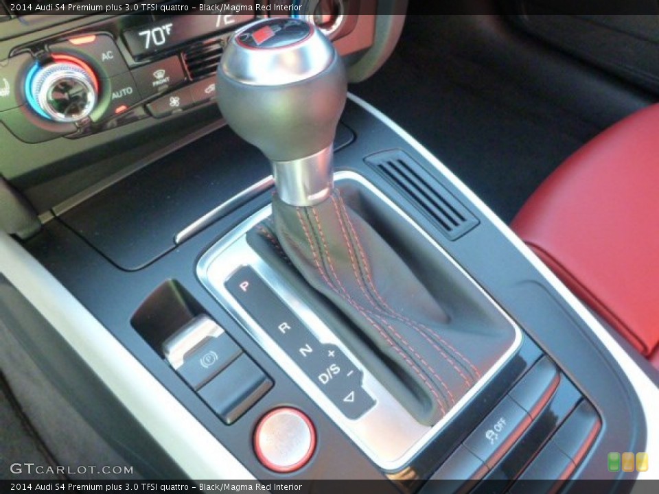 Black/Magma Red Interior Transmission for the 2014 Audi S4 Premium plus 3.0 TFSI quattro #97612606