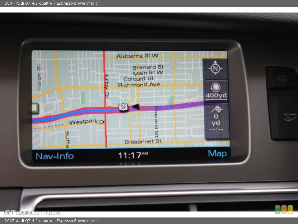 Espresso Brown Interior Navigation for the 2007 Audi Q7 4.2 quattro #97617037