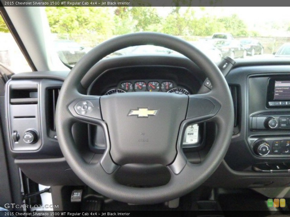 Jet Black Interior Steering Wheel for the 2015 Chevrolet Silverado 1500 WT Regular Cab 4x4 #97620367