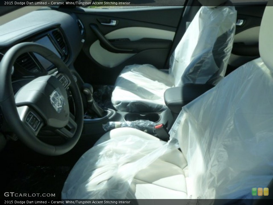 Ceramic White/Tungsten Accent Stitching Interior Photo for the 2015 Dodge Dart Limited #97620963