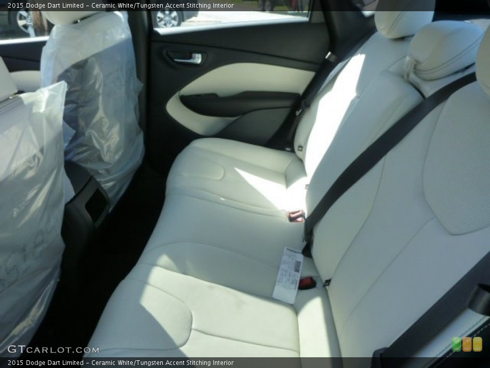 Ceramic White/Tungsten Accent Stitching Interior Rear Seat for the 2015 Dodge Dart Limited #97620982