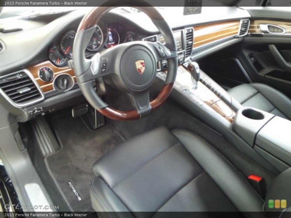 Black Interior Prime Interior for the 2013 Porsche Panamera Turbo #97622635