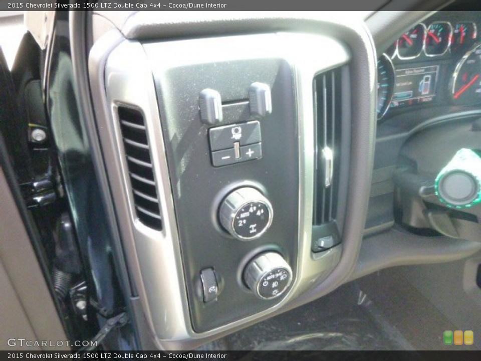 Cocoa/Dune Interior Controls for the 2015 Chevrolet Silverado 1500 LTZ Double Cab 4x4 #97622854