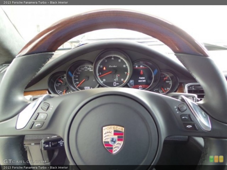 Black Interior Steering Wheel for the 2013 Porsche Panamera Turbo #97622935