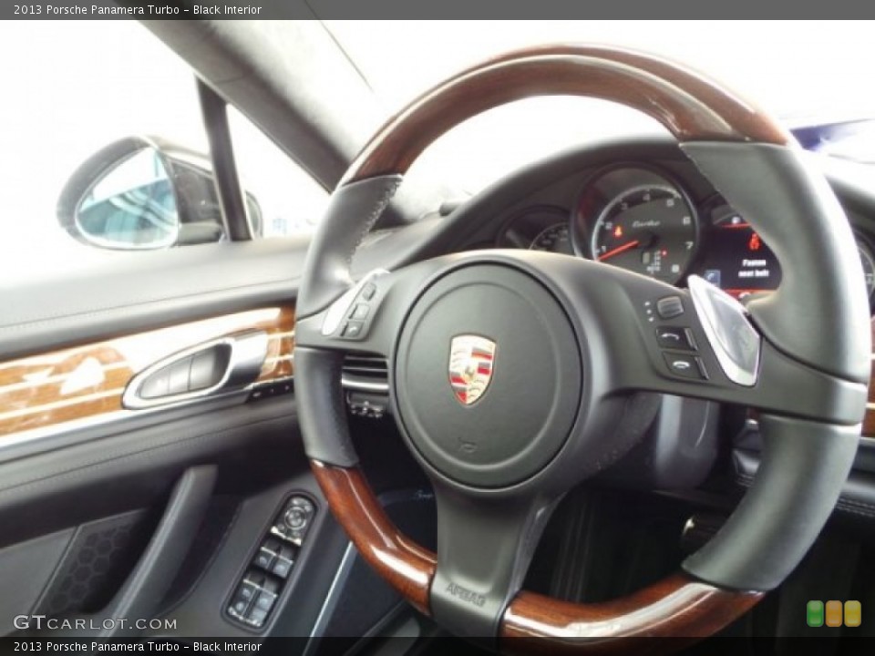 Black Interior Steering Wheel for the 2013 Porsche Panamera Turbo #97623154