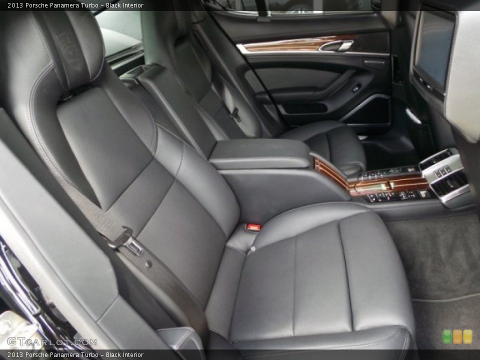 Black Interior Rear Seat for the 2013 Porsche Panamera Turbo #97623238