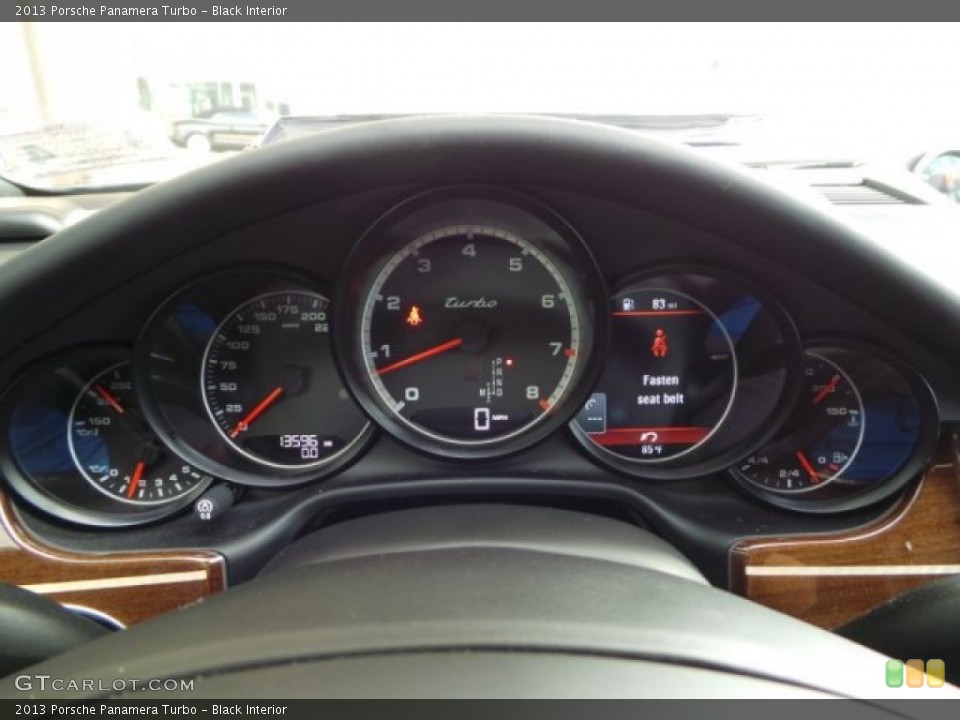 Black Interior Gauges for the 2013 Porsche Panamera Turbo #97623391
