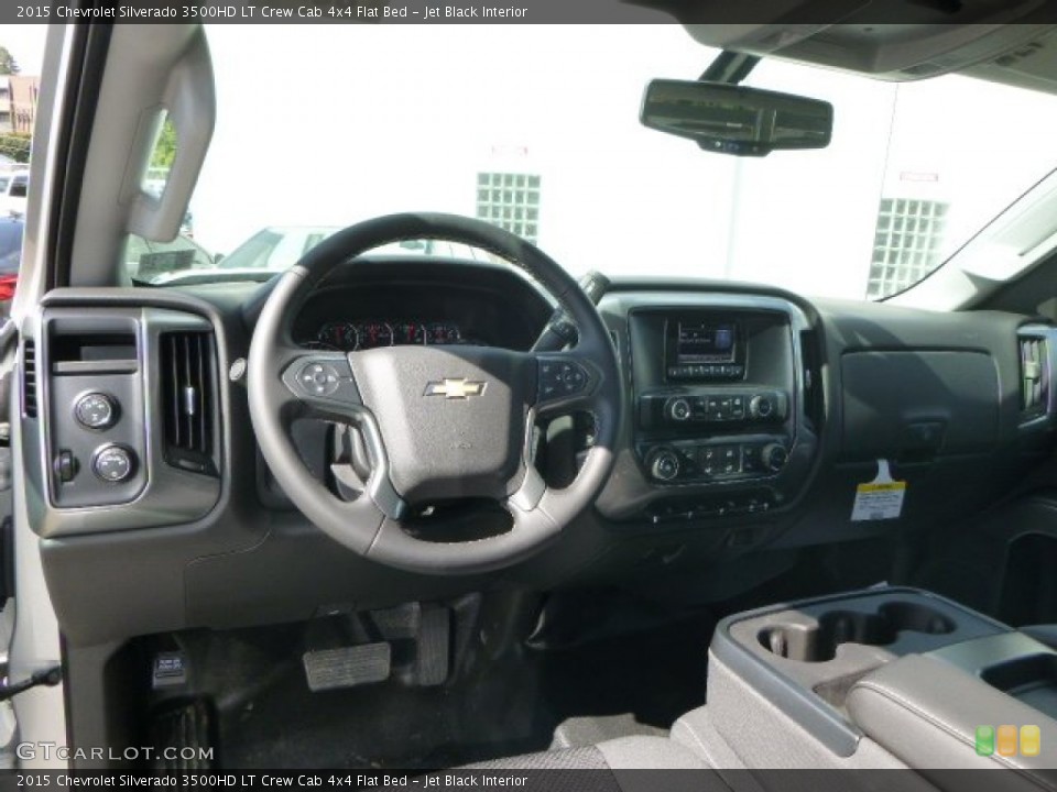 Jet Black Interior Prime Interior for the 2015 Chevrolet Silverado 3500HD LT Crew Cab 4x4 Flat Bed #97625902