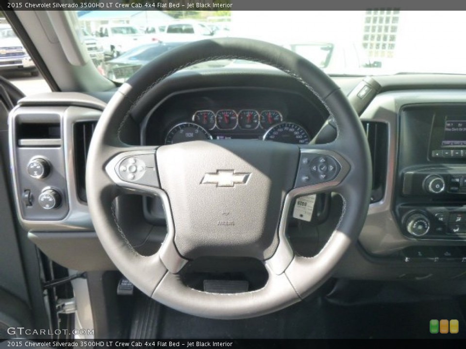 Jet Black Interior Steering Wheel for the 2015 Chevrolet Silverado 3500HD LT Crew Cab 4x4 Flat Bed #97625992