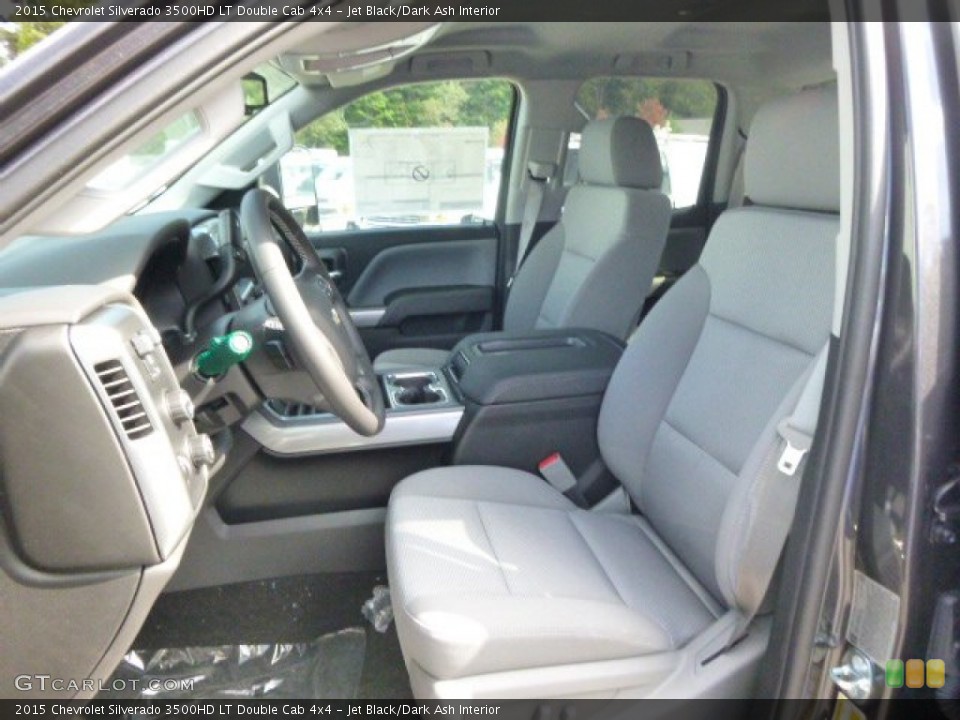 Jet Black/Dark Ash Interior Front Seat for the 2015 Chevrolet Silverado 3500HD LT Double Cab 4x4 #97626253