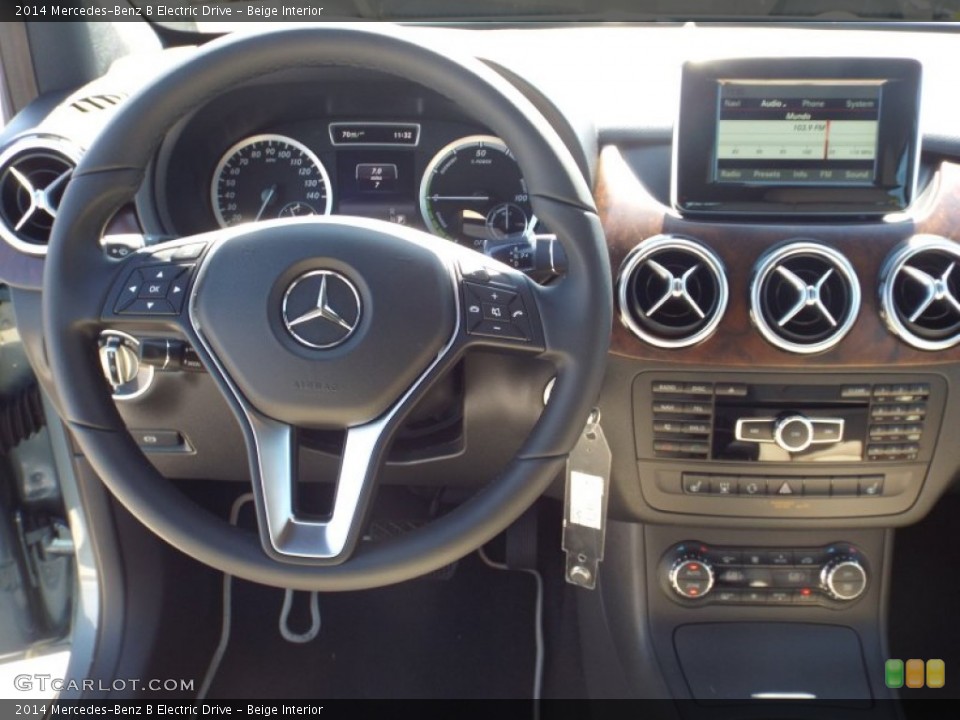 Beige Interior Dashboard for the 2014 Mercedes-Benz B Electric Drive #97627075