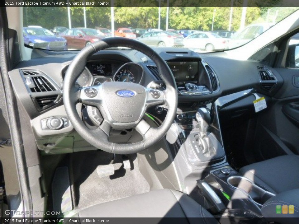 Charcoal Black Interior Dashboard for the 2015 Ford Escape Titanium 4WD #97633522