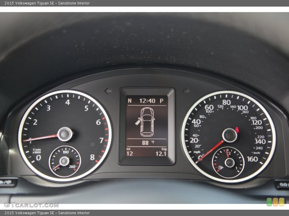 Sandstone Interior Gauges for the 2015 Volkswagen Tiguan SE #97633753
