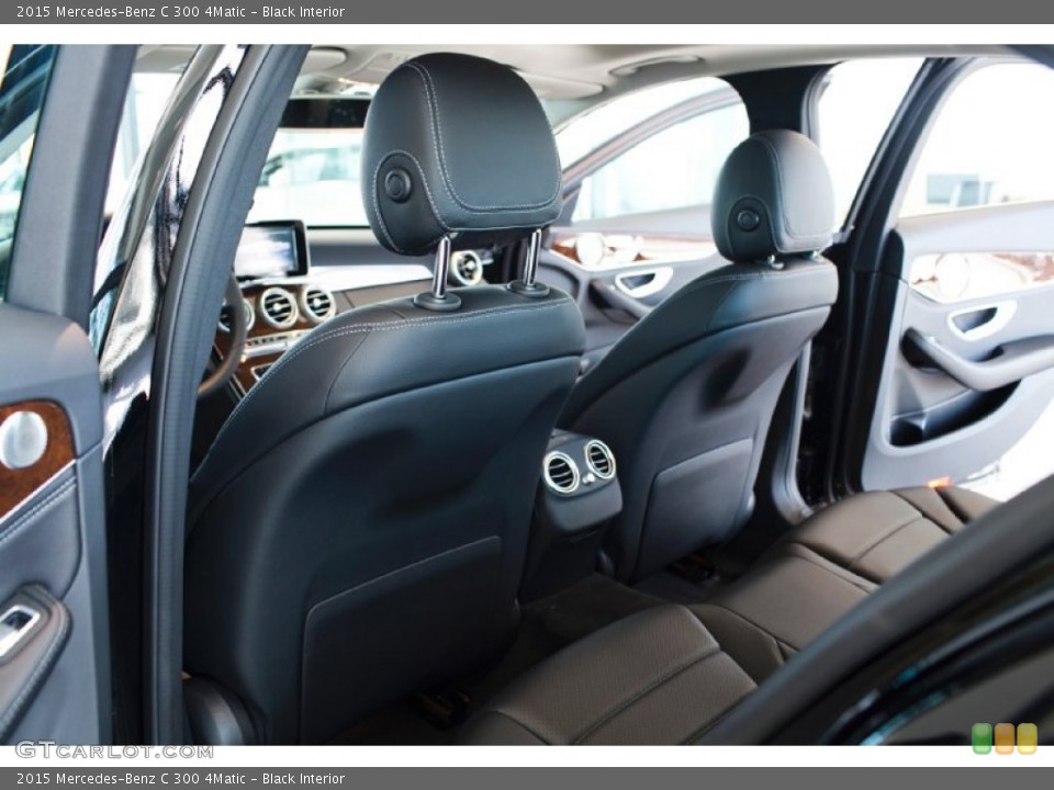 Black Interior Rear Seat for the 2015 Mercedes-Benz C 300 4Matic #97639726