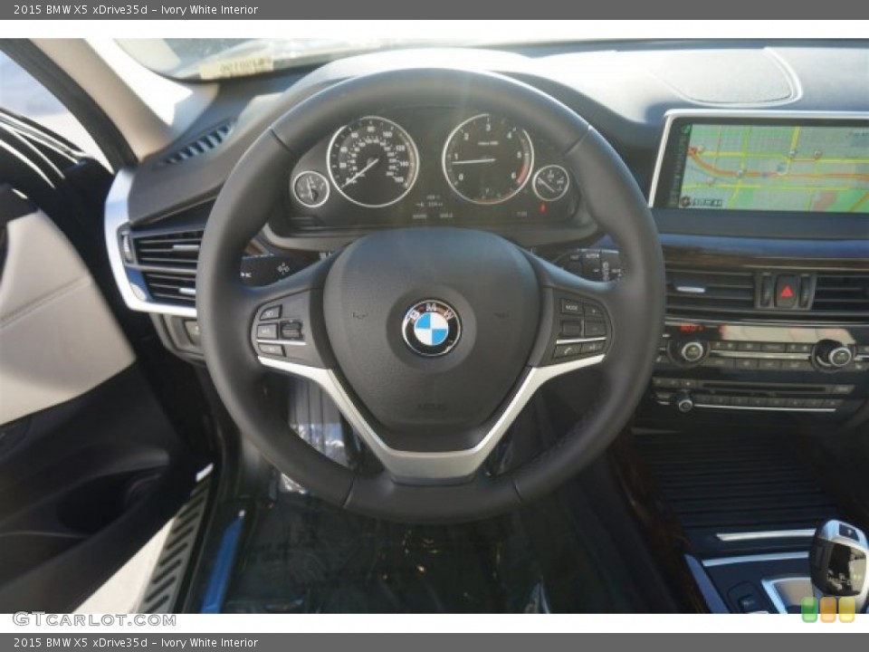Ivory White Interior Steering Wheel for the 2015 BMW X5 xDrive35d #97641451