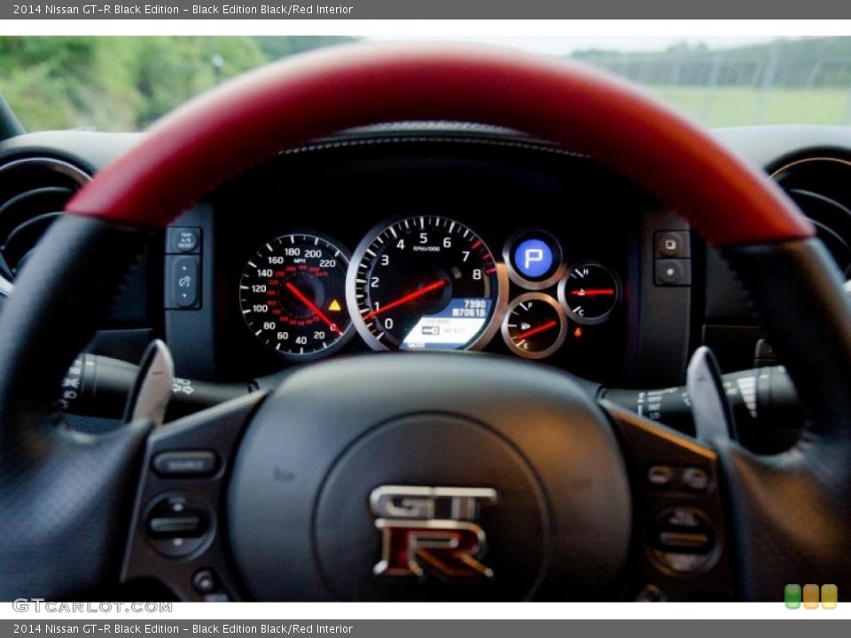 Black Edition Black/Red Interior Gauges for the 2014 Nissan GT-R Black Edition #97646547