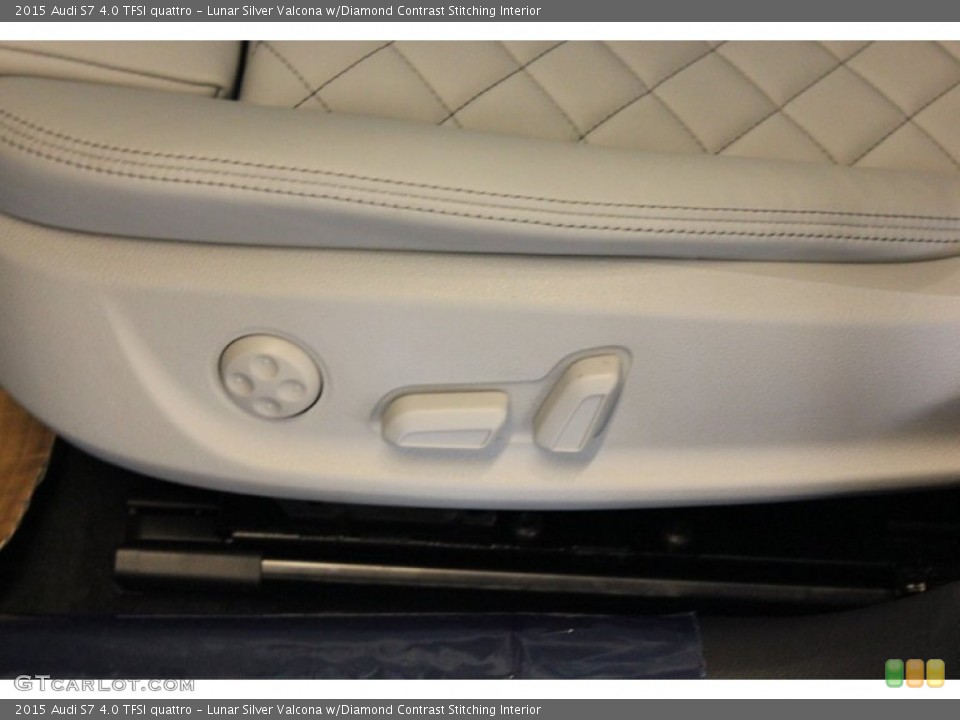 Lunar Silver Valcona w/Diamond Contrast Stitching Interior Front Seat for the 2015 Audi S7 4.0 TFSI quattro #97648755