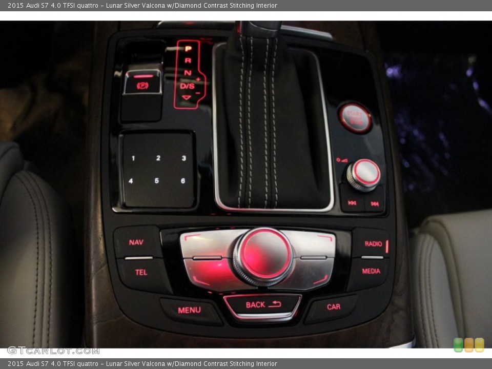 Lunar Silver Valcona w/Diamond Contrast Stitching Interior Controls for the 2015 Audi S7 4.0 TFSI quattro #97648896