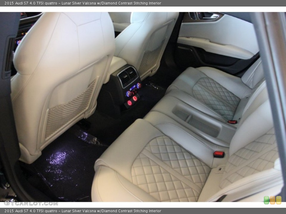 Lunar Silver Valcona w/Diamond Contrast Stitching Interior Rear Seat for the 2015 Audi S7 4.0 TFSI quattro #97649217