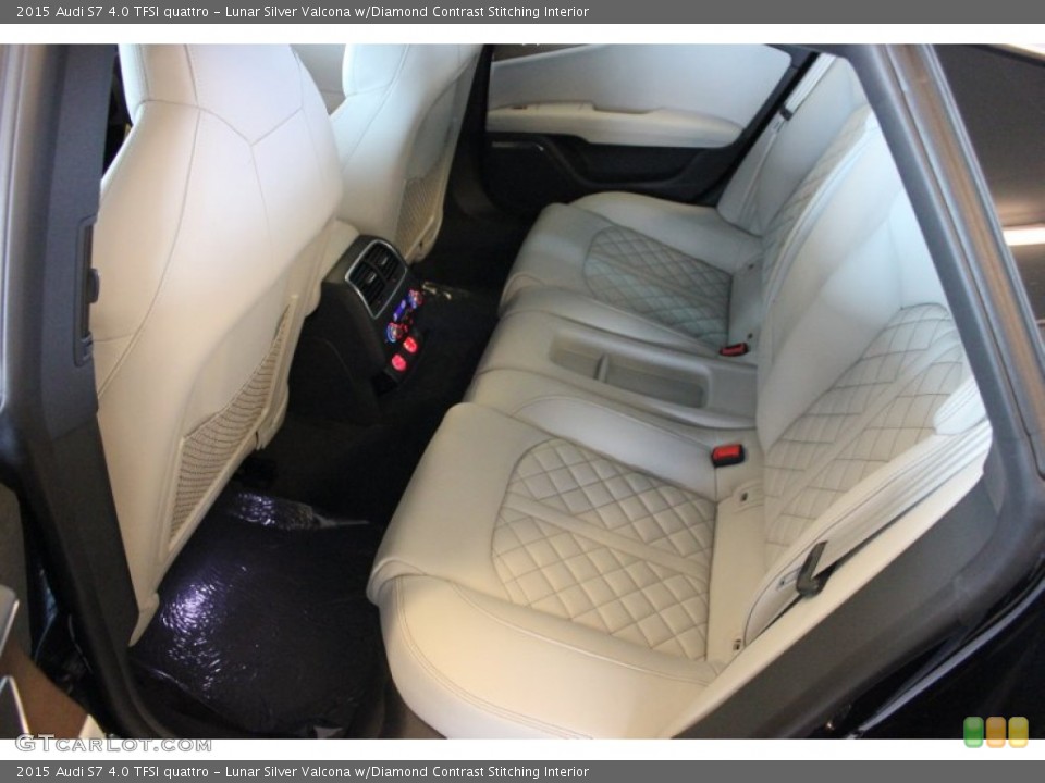 Lunar Silver Valcona w/Diamond Contrast Stitching Interior Rear Seat for the 2015 Audi S7 4.0 TFSI quattro #97649241