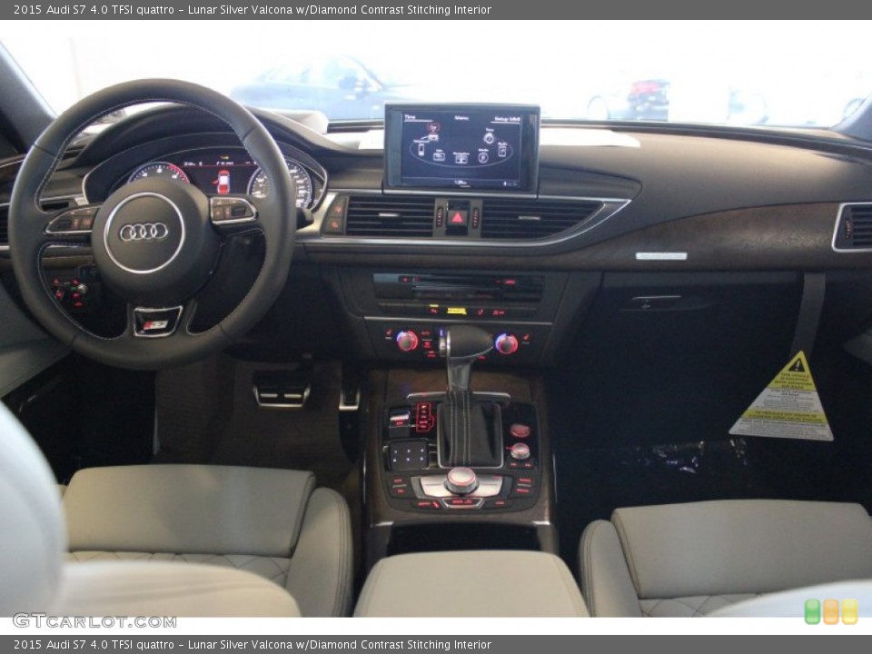 Lunar Silver Valcona w/Diamond Contrast Stitching Interior Dashboard for the 2015 Audi S7 4.0 TFSI quattro #97649289