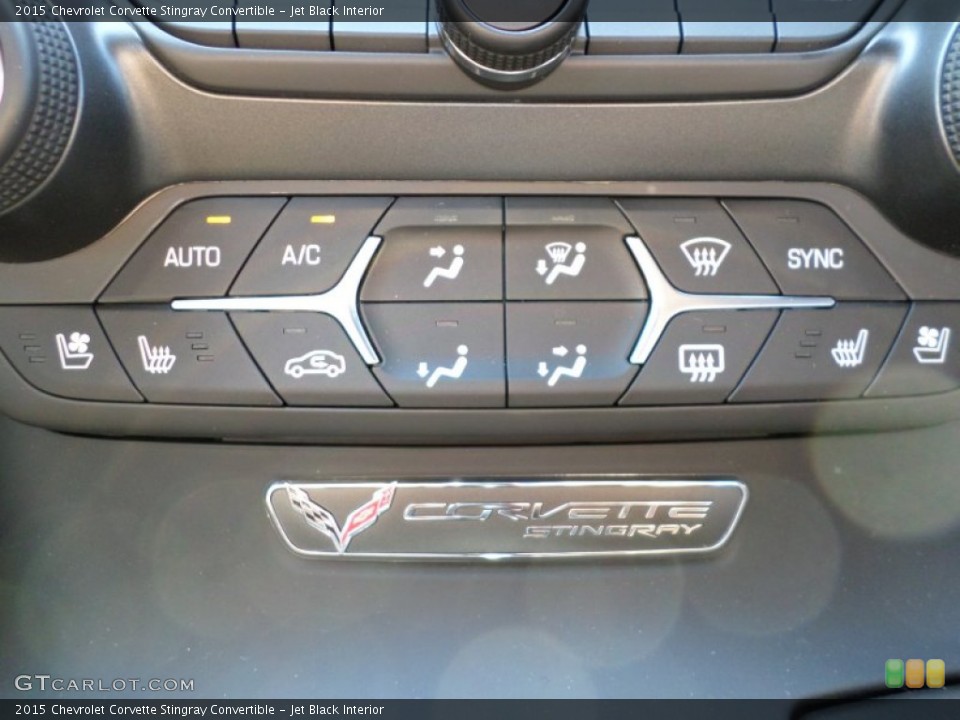 Jet Black Interior Controls for the 2015 Chevrolet Corvette Stingray Convertible #97653741