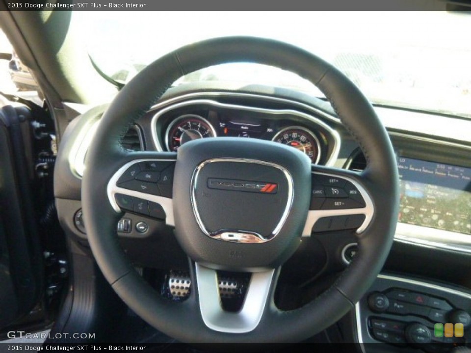 Black Interior Steering Wheel for the 2015 Dodge Challenger SXT Plus #97662192